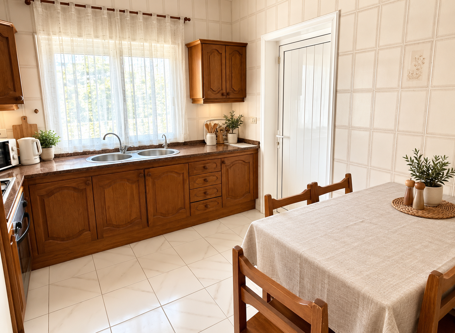 Kitchen with dining table