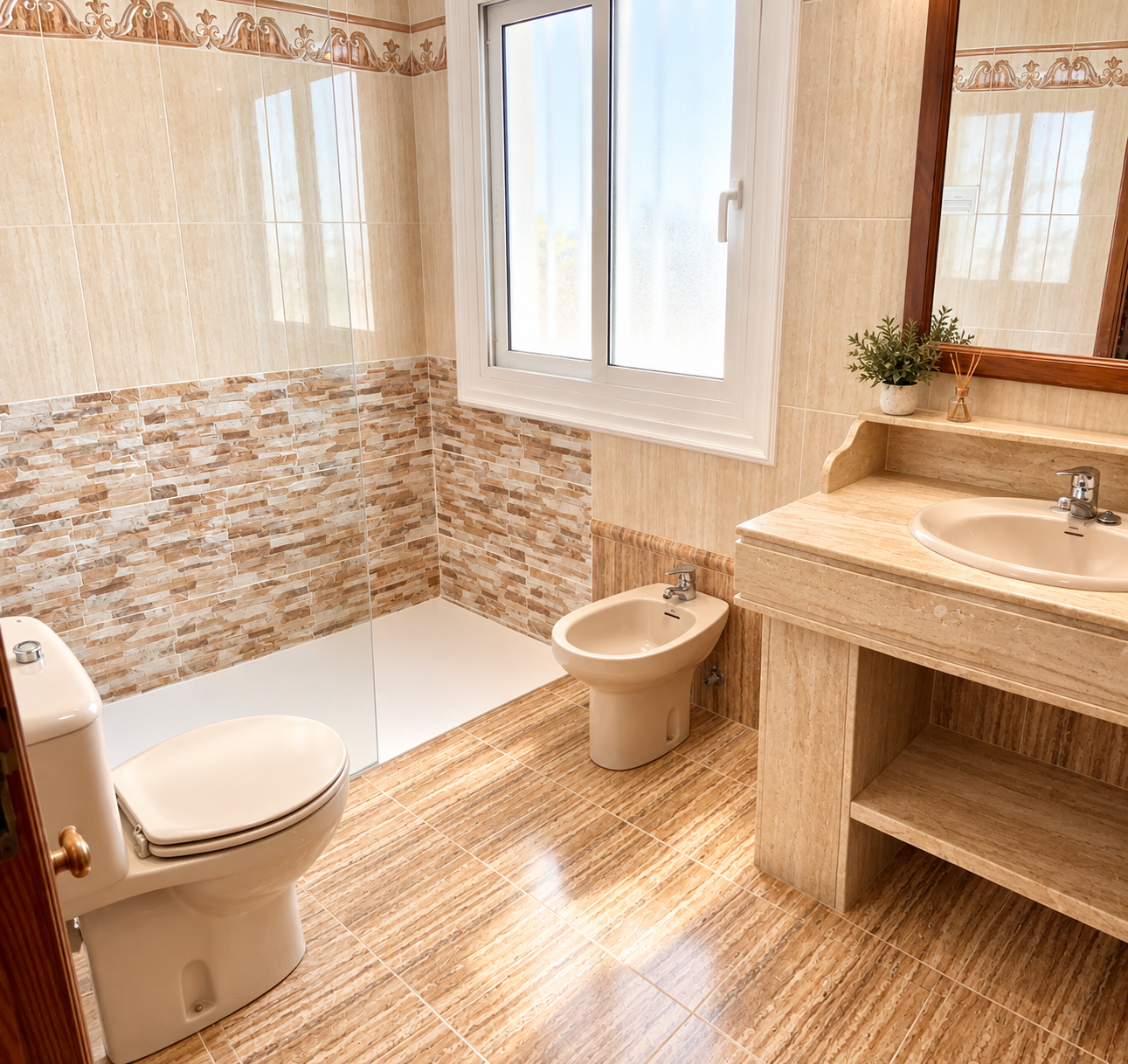 Bathroom with walk-in shower