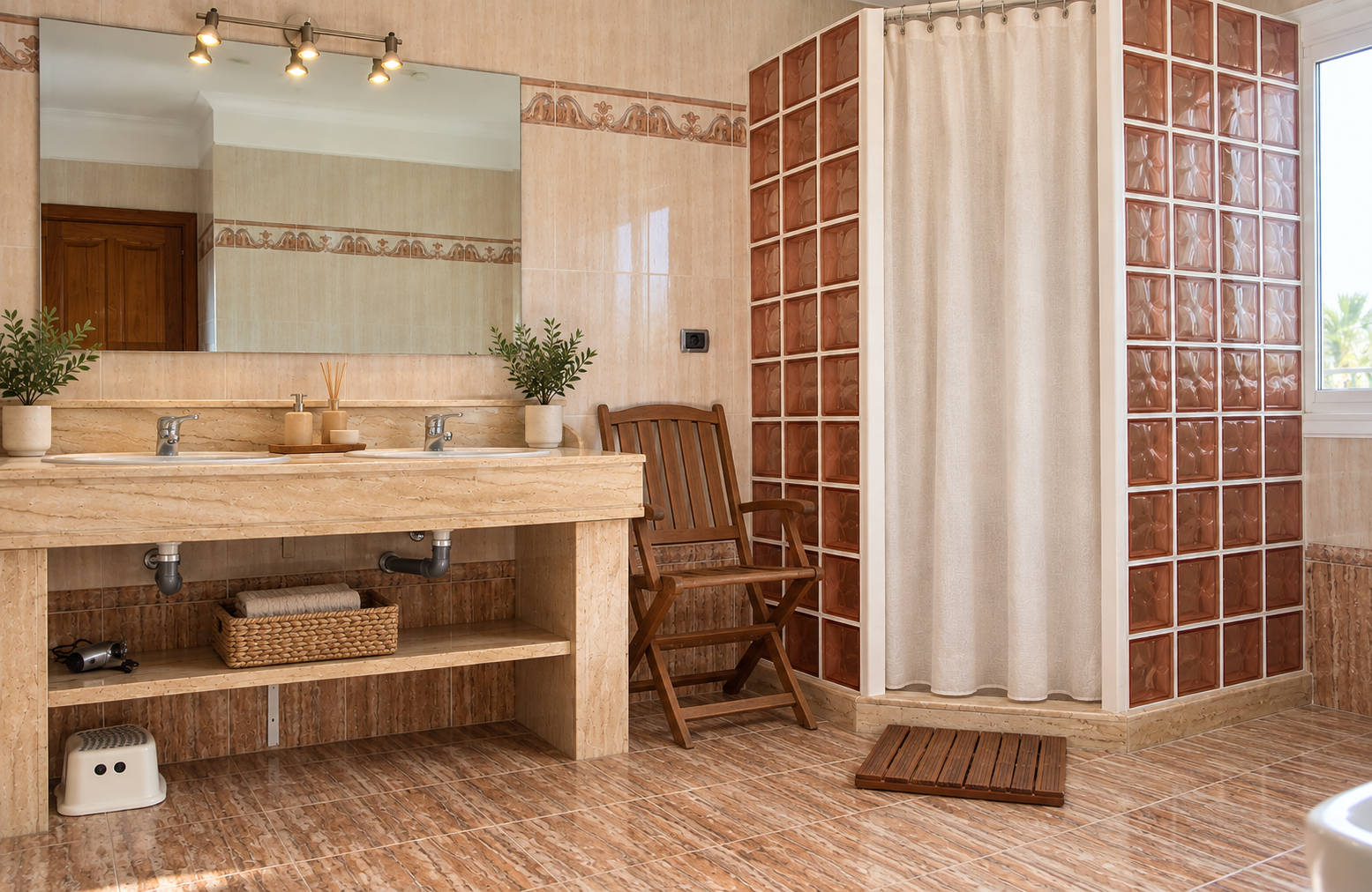 Bathroom with double sink